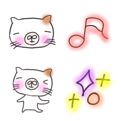 Cute cat emoji is easy to use