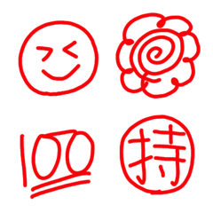 Red pen graffiti Emoji