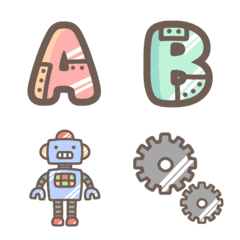 Emoji designed like robots