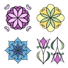 Geometric Emoji flower