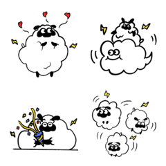 Simple cute sheep funny everyday Emoji