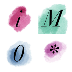 Water colour alphabet emoji