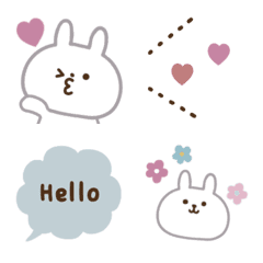 simple rabbit  cute emoji