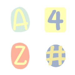 pastel alphabet number symbol
