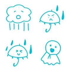 Emoji-chan who colors the rainy season