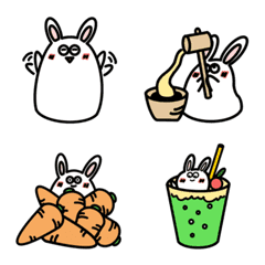 Cute rabbit funny everyday Emoji