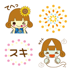 kawaii summer girl emoji 2
