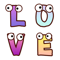 Emoji English Alphabet with Eyes