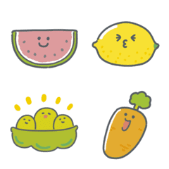 Vegetable and fruit emoji