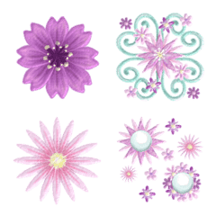 Frame Emoji vol.18 art flower pink