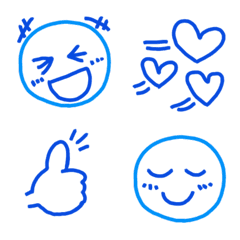 Simple Emoji Blue ones