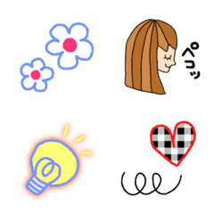 Girls colorful emoji