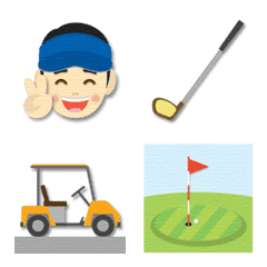 golf player & golf term emoji