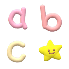 3D english alphabet