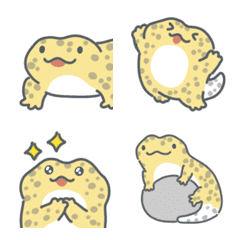 Cute leopard gecko emoji
