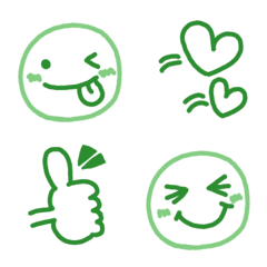 Simple Emoji Green ones
