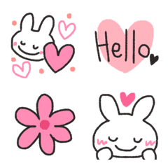 black and pink  lovely  Emoji