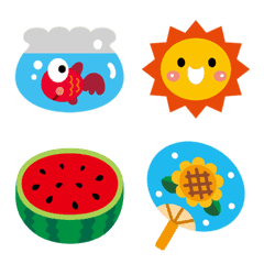Emoji in the glaring summer