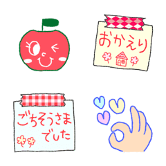 Notes and cute emoji