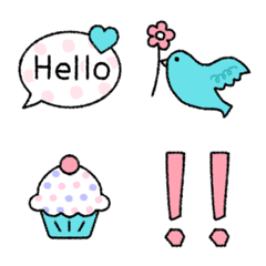 Fluffy cute and lovely emoji 3