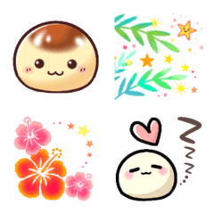 Emoji of summer and Japanese sweets