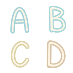 English alphabets Baby color