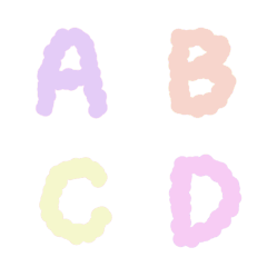 English alphabets cotton colorful