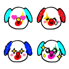 Pierrot dog emoji