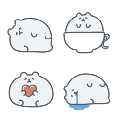 Soft polar bear emoji