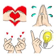 hand sticker simple Hand signal adult