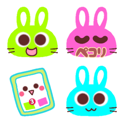 Vivid color rabbits.