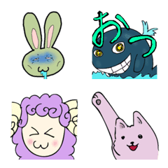 Emoji de animal fofo e assustador