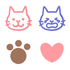 Simple cat emoji for daily conversation