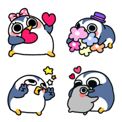 Vivid eyes penguin emoji