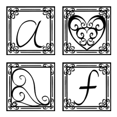 Alphabet with frame vol.2 Lowercase