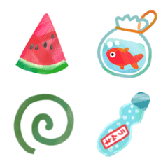 Summer retro emoji