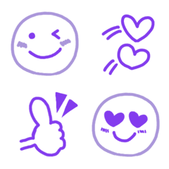Simple Emoji Purple ones