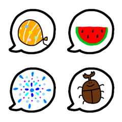 simple speech bubble emoji summer