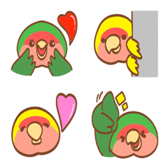 Lively lovebird Emoji