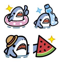 Summer Small shark cute Emoji – LINE Emoji | LINE STORE