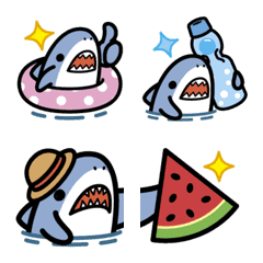 Summer Small shark cute Emoji