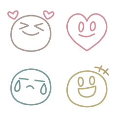 Simple-kun's dull line drawing emoji