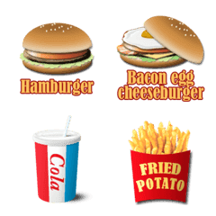 Hamburger shop menu