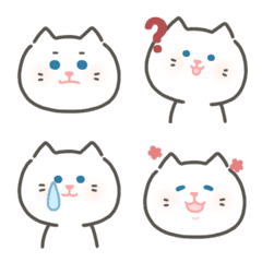 HITOMI's white cat emoji
