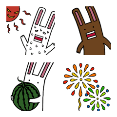 paper rabbit emoji summer