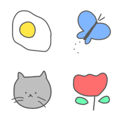 Simple emoji. Sometimes cats.