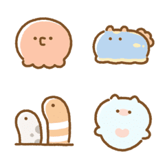 Laid back sea creatures emoji