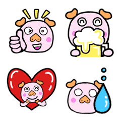 Emoji de porco rosa bonito