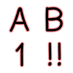 English Alphabets Black & Pink