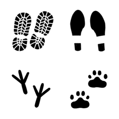 Cute footprints.Animal footprint